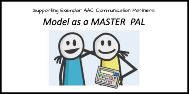 Supporting Exemplar AAC Communication Partners: Model as a MASTER PAL with the MASTER PAL logo